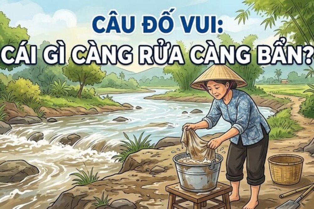 Cái gì càng rửa lại càng bẩn?