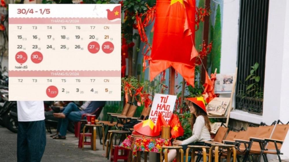 Chi tiết lịch nghỉ Giỗ Tổ Hùng Vương và 30/4 - 1/5