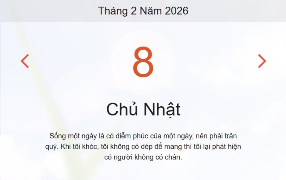Xem lịch âm dương hôm nay 8/2