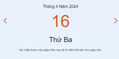 Lịch âm 16/4 - Âm lịch hôm nay 16/4 nhanh chóng và chính xác - lịch vạn niên 16/4/2024