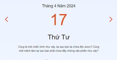 Lịch âm 17/4 - Âm lịch hôm nay 17/4 nhanh chóng và chính xác - lịch vạn niên 17/4/2024