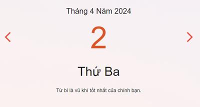 Lịch âm 2/4 - Âm lịch hôm nay 2/4 nhanh và chính xác nhất - lịch vạn niên 2/4/2024