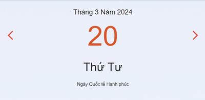Lịch âm 20/3 - Âm lịch hôm nay 20/3 nhanh và chính xác - lịch vạn niên 20/3/2024