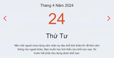 Lịch âm 25/4 - Âm lịch hôm nay 25/4 nhanh chóng, chính xác - lịch vạn niên 25/4/2024