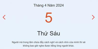 Lịch âm 5/4 - Âm lịch hôm nay 5/4 nhanh và chính xác - lịch vạn niên 5/4/2024