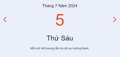 Lịch âm 5/7 - Âm lịch hôm nay 5/7 nhanh và chính xác - lịch vạn niên 5/7/2024