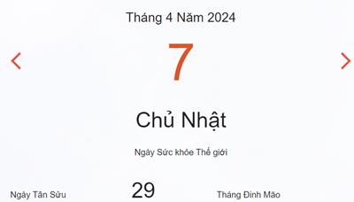 Lịch âm 7/4 - Âm lịch hôm nay 7/4 nhanh và chính xác - lịch vạn niên 7/4/2024