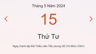 Lịch âm 15/5 - Âm lịch hôm nay 15/5 nhanh chóng, chính xác - lịch vạn niên 15/5/2024