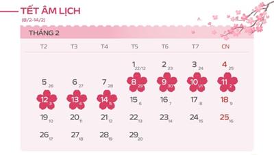 Lịch nghỉ tết 2024 (Mới nhất)