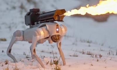 Chó robot có khả năng phun lửa giá 10 ngàn USD ở Mỹ