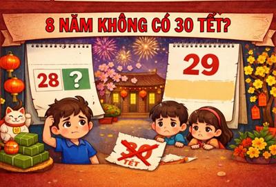 Vì sao 8 năm liền kể từ năm 2025 không có ngày 30 Tết?
