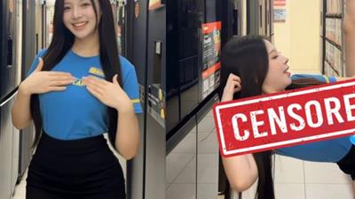 Thực hư clip xoạc viral của nữ nhân viên xinh đẹp, dân tình "mắt tròn mắt dẹt"