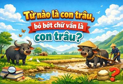 Từ nào là con trâu, bỏ bớt chữ vẫn là con trâu?