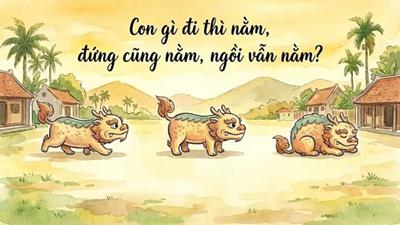 Con gì đi thì nằm, đứng cũng nằm, ngồi vẫn nằm?