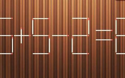 Di chuyển một que diêm để phép tính 5+5-2=6 thành đúng