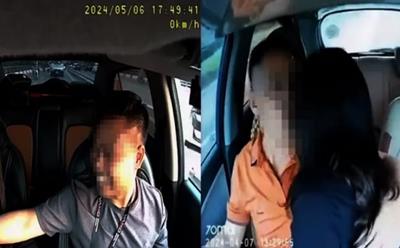 Lộ Clip anh tài xế và cô gái khiến dân tình "đỏ mặt" với loạt cảnh hôn hít: "làm tài xế cũng áp lực"