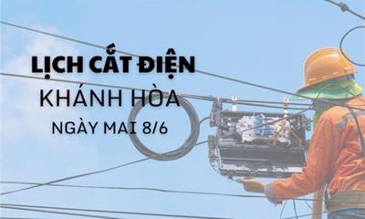 Lịch cắt điện Khánh Hòa (Nha Trang) ngày mai 8/6/2025 mới nhất