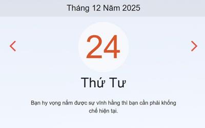 Xem lịch âm dương hôm nay 24/12