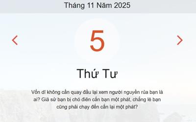 Xem lịch âm dương hôm nay 5/11