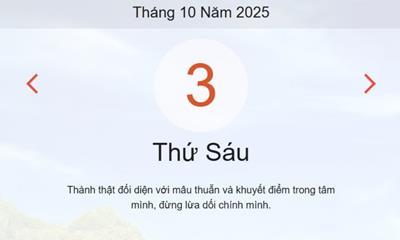 Xem lịch âm dương hôm nay 3/10