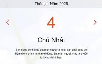 Xem lịch âm dương hôm nay 4/1