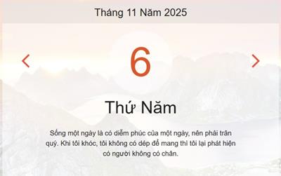Xem lịch âm dương hôm nay 6/11