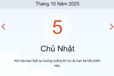 Xem lịch âm dương hôm nay 5/10