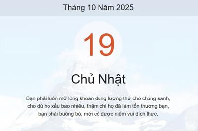 Lịch âm 19/10 - Âm lịch hôm nay 19/10 chính xác nhất - lịch vạn niên ngày 19/10/2025