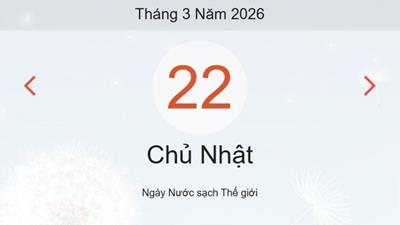 Xem lịch âm dương hôm nay 22/3