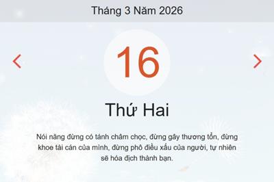 Xem lịch âm dương hôm nay 16/3