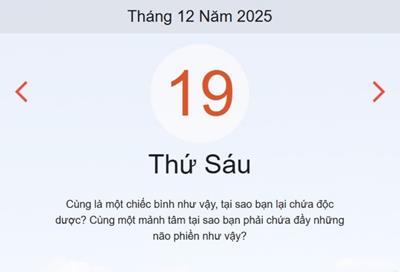 Xem lịch âm dương hôm nay 19/12