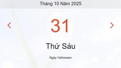 Lịch âm 31/10 - Âm lịch hôm nay 31/10 chính xác nhất - lịch vạn niên ngày 31/10/2025