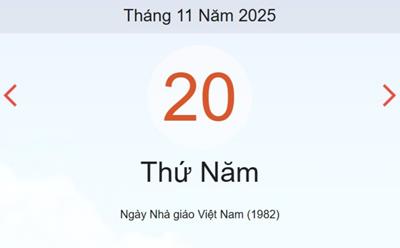 Xem lịch âm dương hôm nay 20/11