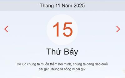 Xem lịch âm dương hôm nay 15/11