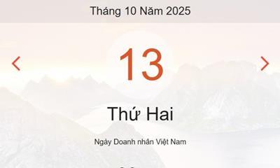 Xem lịch âm dương hôm nay 13/10