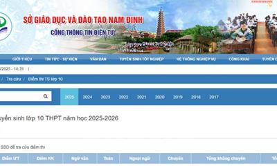 Điểm thi vào lớp 10 Nam Định 2025