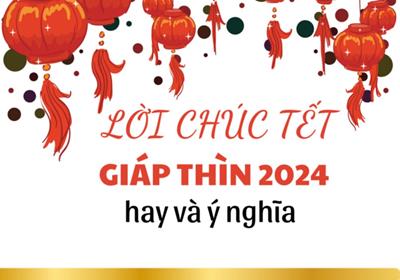 Những Lời chúc Tết Giáp Thìn 2024 hay và ý nghĩa nhất dành cho người thân, bạn bè
