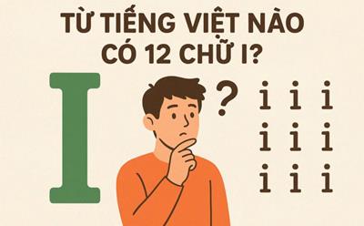 Từ Tiếng Việt nào có 12 chữ i?