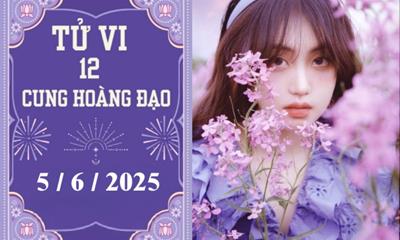 Tử vi 12 cung hoàng đạo ngày 5/6/2025: Sư Tử chậm trễ, Thiên Bình may mắn