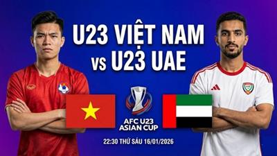 Nhận định U23 Việt Nam vs U23 UAE 22h30 ngày 16/1/2026: Quyết tâm phá dớp