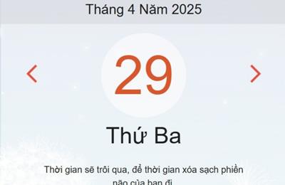 Lịch âm 29/4 - Âm lịch hôm nay 29/4 chính xác nhất - lịch vạn niên ngày 29/4/2025