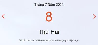 Lịch âm 8/7 - Âm lịch hôm nay 8/7 nhanh và chính xác - lịch vạn niên 8/7/2024