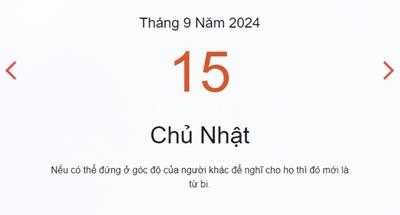 lịch âm 15/09 - Lịch âm hôm nay 15 tháng 09 năm 2024 chính xác nhất - lịch vạn niên ngày 15/9/2024