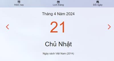 Lịch âm 21/4 - Âm lịch hôm nay 21/4 nhanh chóng, chính xác - lịch vạn niên 21/4/2024