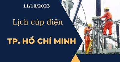 Lịch cúp điện hôm nay tại TP.HCM ngày 11/10/2023