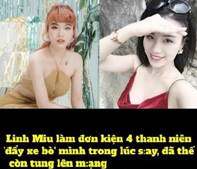 Linh Miu làm đơn kiện 4 thanh niên ‘đẩy xe bò xuyên đêm’