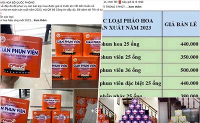 Chợ mạng rao bán tràn lan pháo hoa Tết 2024