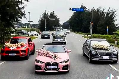 Mục đích "Hải Idol" dừng dàn xe sang rước dâu giữa đường