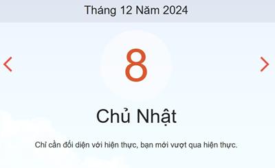 Lịch âm 8/12 - Âm lịch hôm nay 8/12 chính xác - lịch vạn niên 8/12/2024