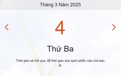 Lịch âm 4/3 chính xác nhất- Âm lịch hôm nay 4/3 - lịch vạn niên ngày 4/3/2025